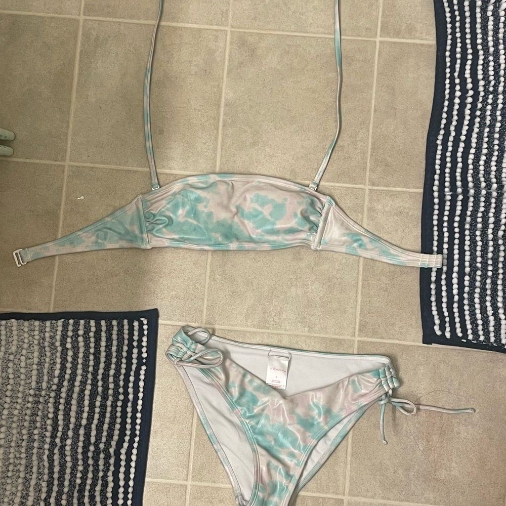 Two Piece Pearl Convertible Top Swimsuit
